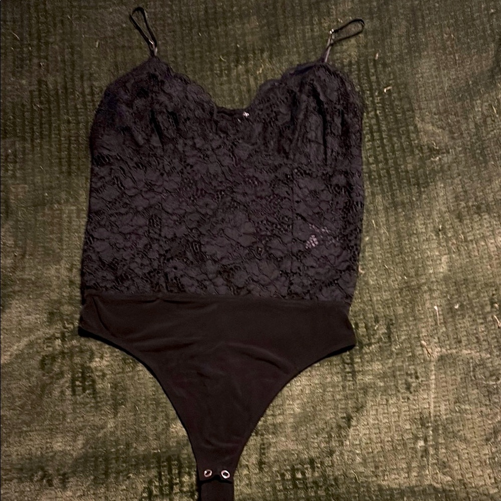Express one-piece lace body suit • Black • Sz. Medium